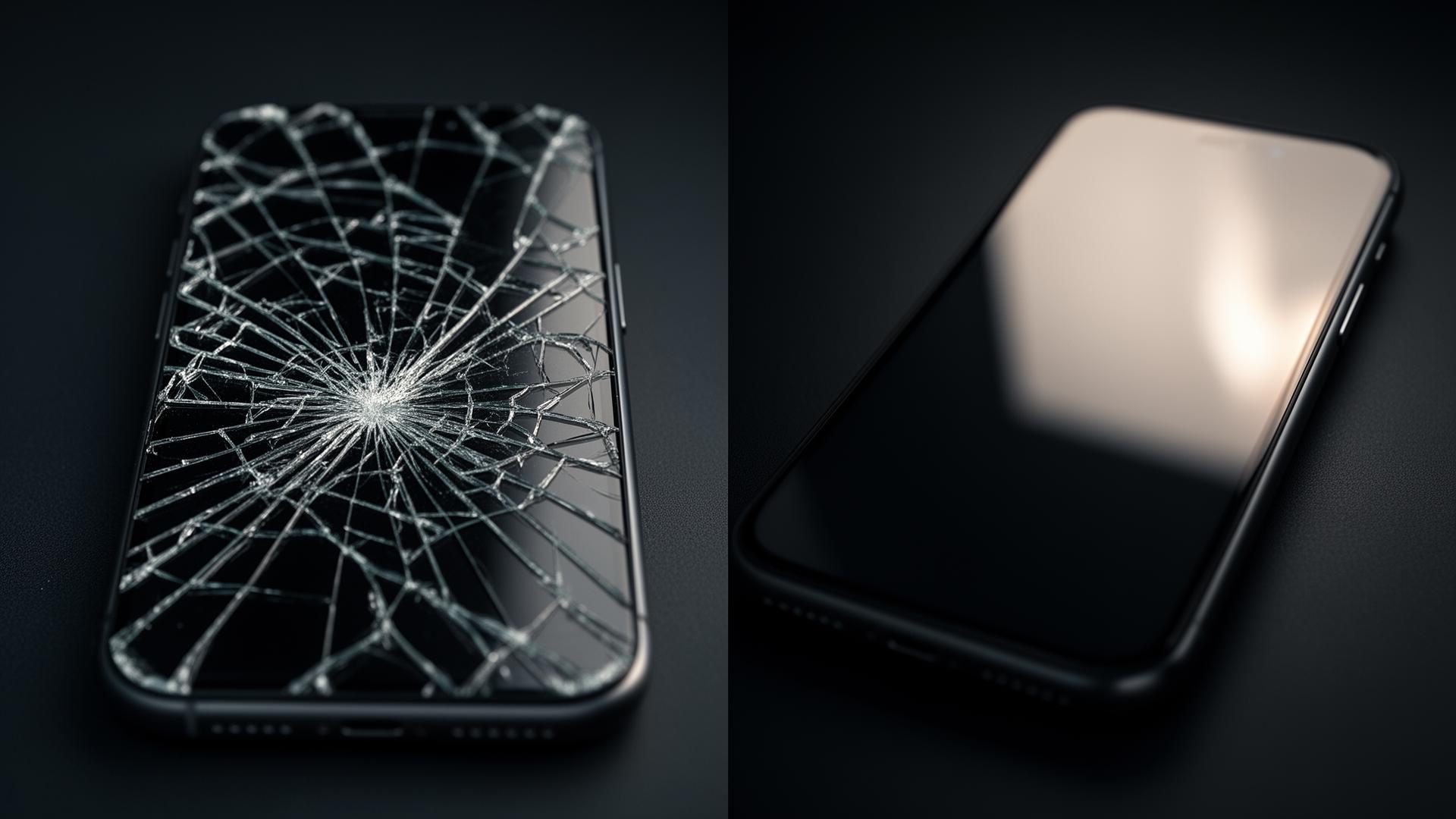 Phone after repair — pristine screen